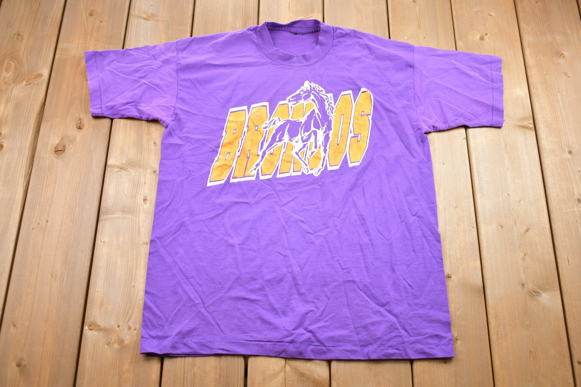 Vintage 1980s Broncos Horse Graphic T-Shirt