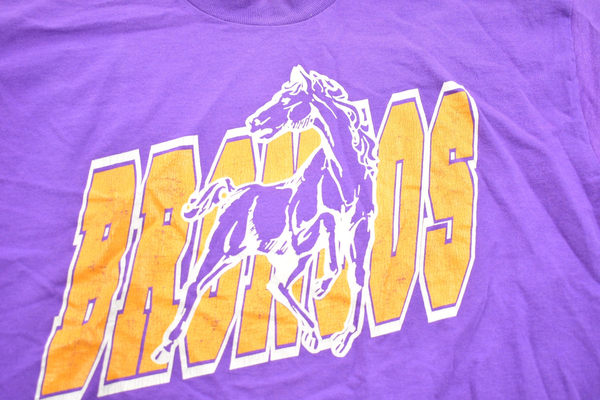 Vintage 1980s Broncos Horse Graphic T-Shirt