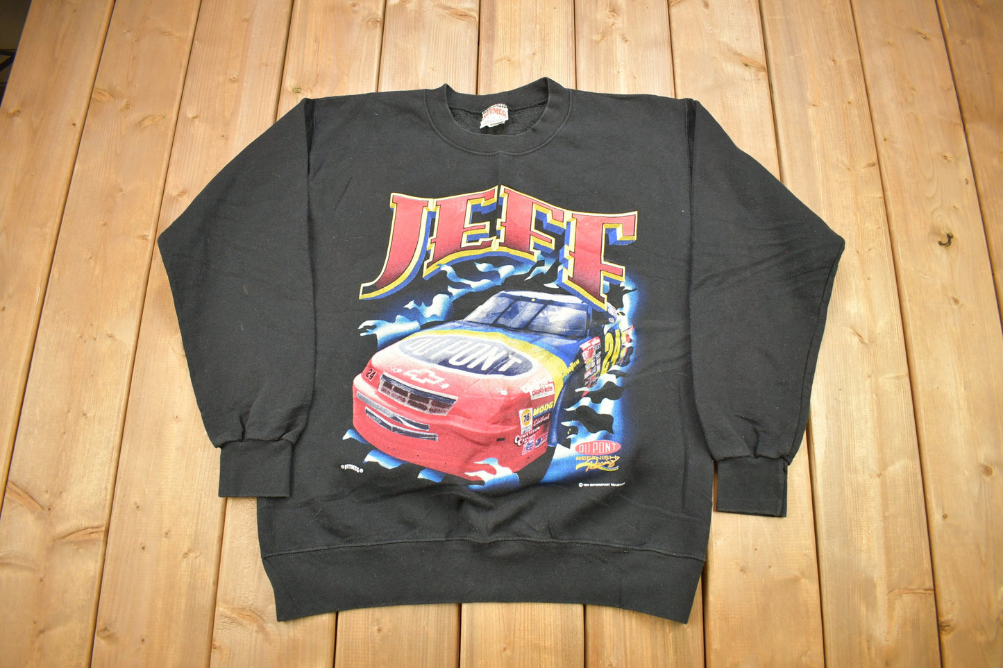 Vintage 1994 Jeff Gordon NASCAR Double Sided Crewneck Sweatshirt / 90s Crewneck / Made In USA / Streetwear / Big Graphic Sweater