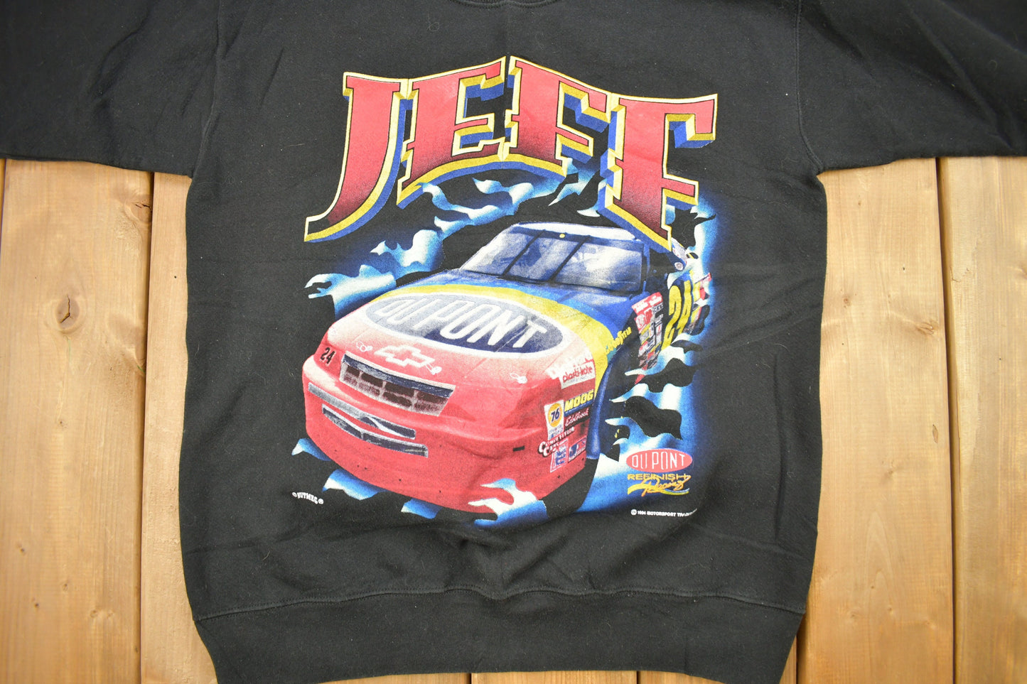 Vintage 1994 Jeff Gordon NASCAR Double Sided Crewneck Sweatshirt / 90s Crewneck / Made In USA / Streetwear / Big Graphic Sweater