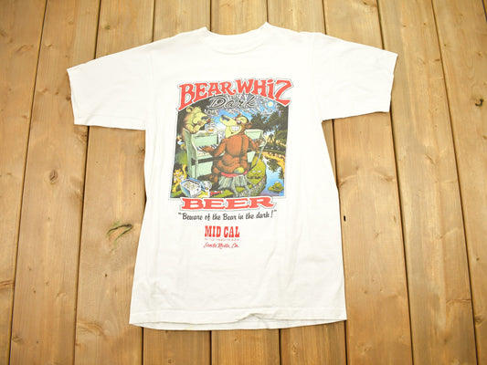 Vintage 1990s Bear Whiz Dark  Single Stitch Beer T-Shirt / Drinking / Alcohol Graphic / 80s / 90s / Streetwear / Retro Style / Forest Animal