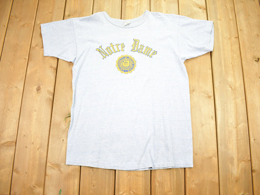 Vintage 1980s University Of Notre Dame Champion Single Stitch T-Shirt / Fighting' Irish / Collegiate Streetwear / Retro / Made In USA
