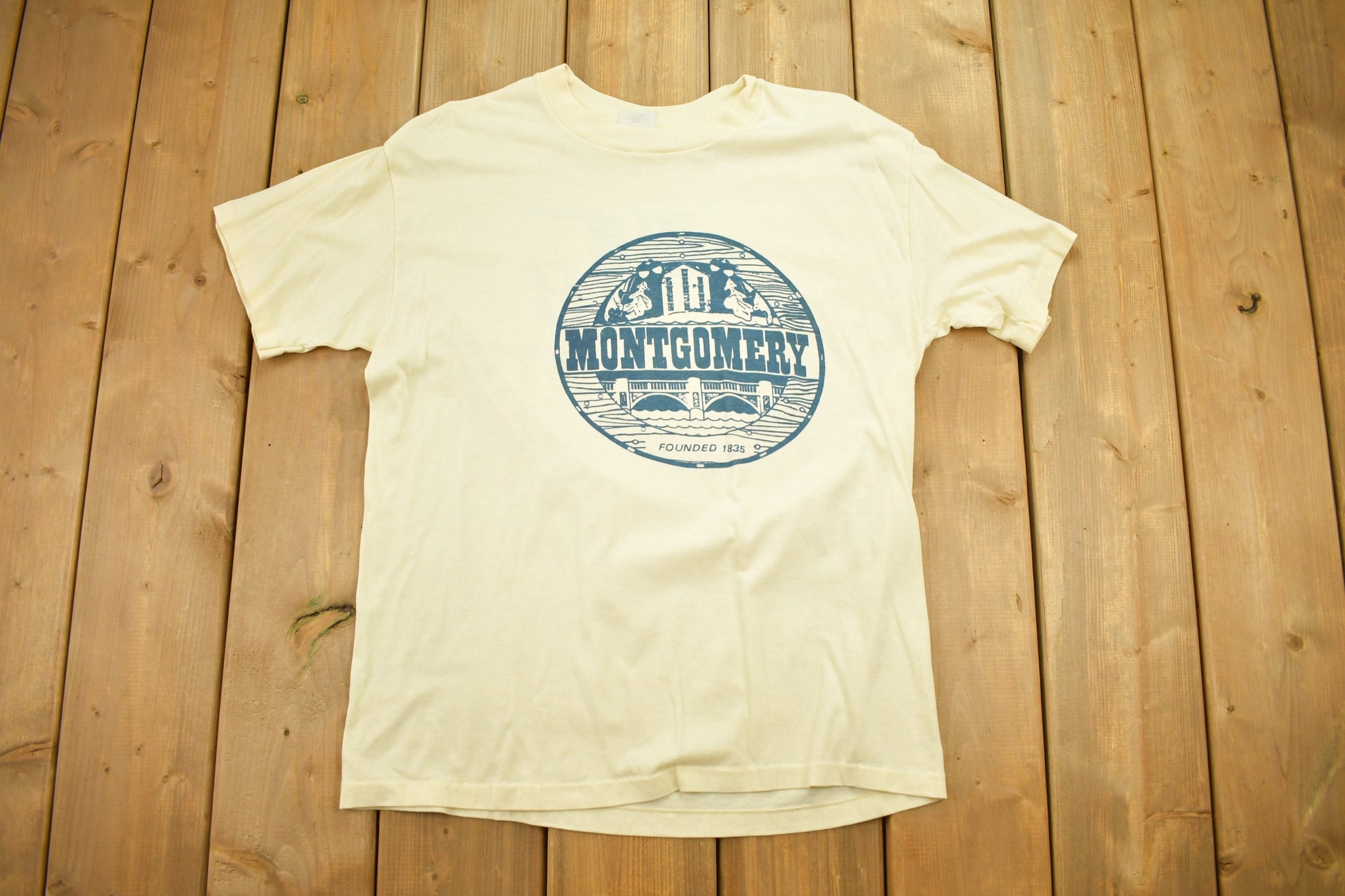 Vintage 1980s Montgomery West Suburban Banking Single Stitch T-Shirt