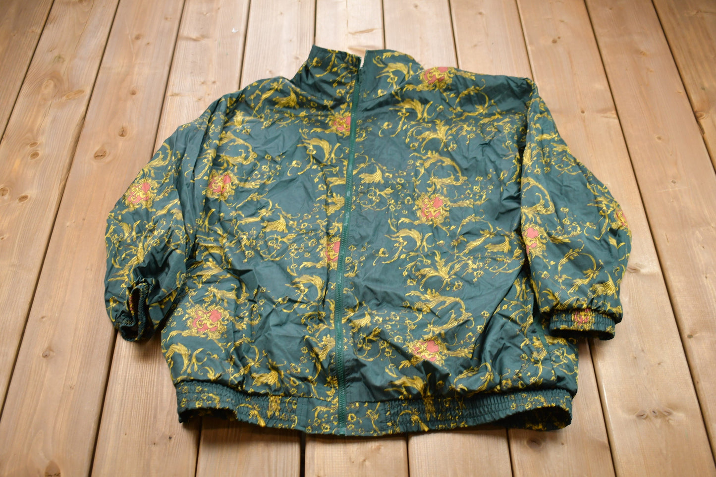 Vintage 1980s Roamans All Over Print Windbreaker Jacket / 80s AOP / Athletic Spring Summer Sportswear / Streetwear / Athleisure