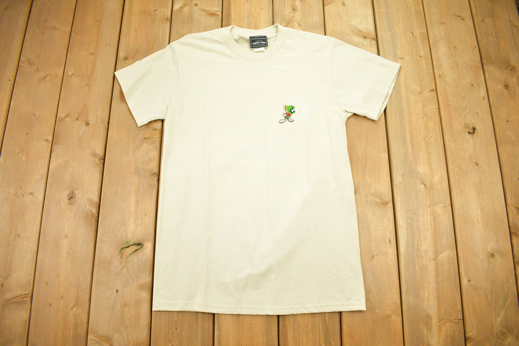 Vintage 1990s Looney Tunes Marvin The Martian T-Shirt Embroidered 90s