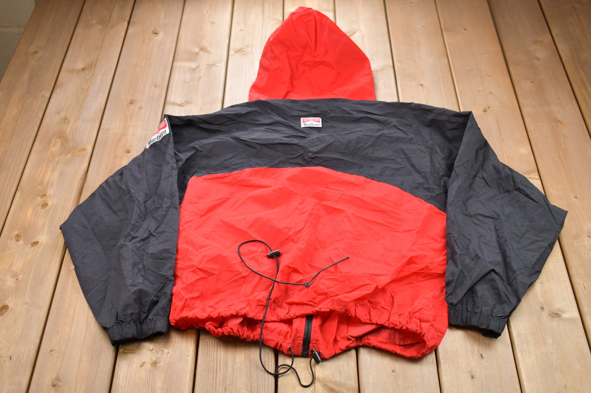 Vintage 1980s Marlboro Adventure Team Full Zip Windbreaker Jacket