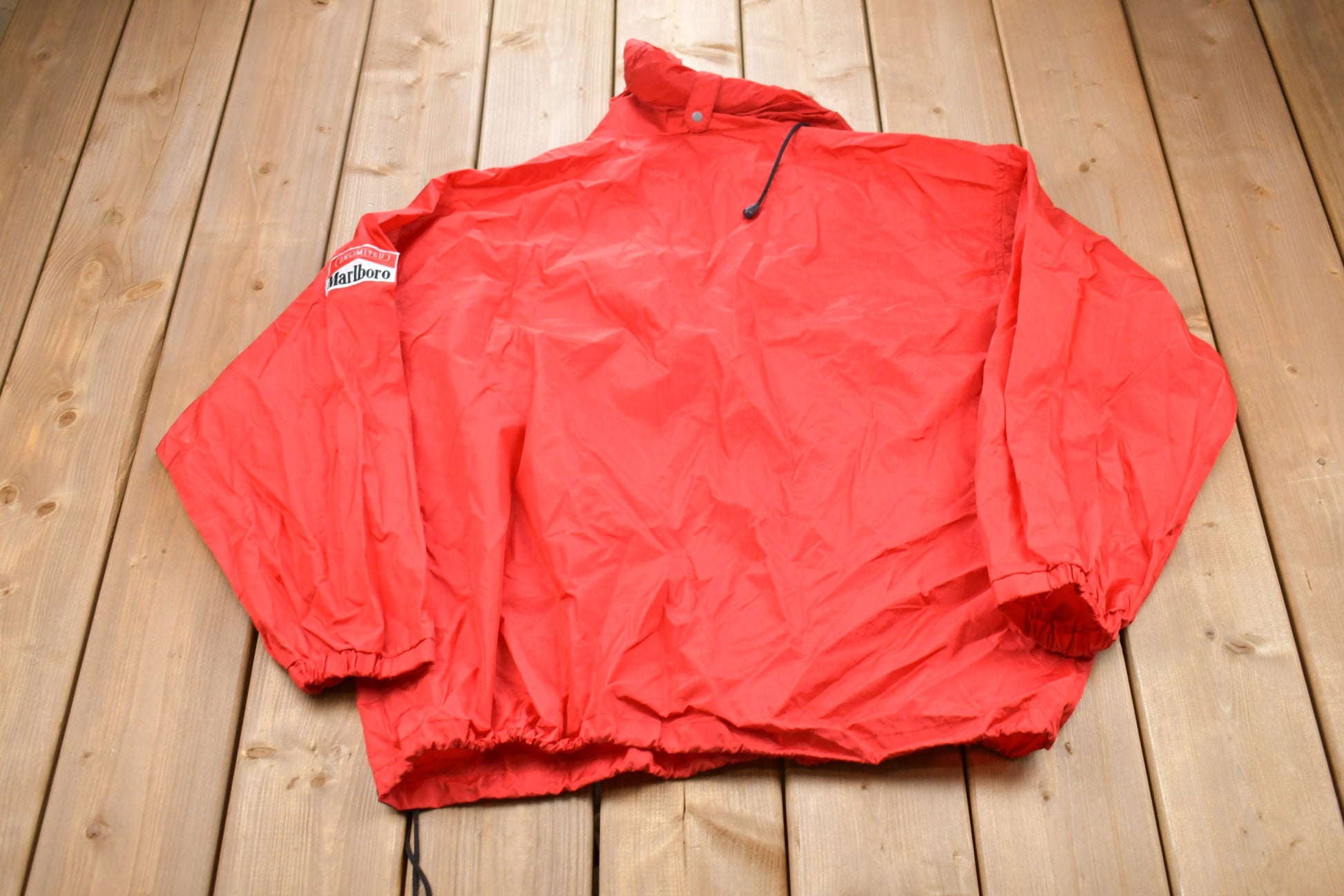 Vintage 1980s Marlboro Unlimited Quarter Zip Windbreaker Jacket