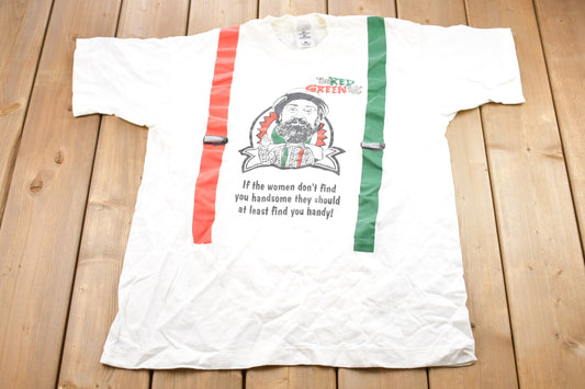 Vintage 1990s Handsome Or Handy Graphic T-Shirt / Graphic / 80s / 90s / Streetwear / Retro Style / Single Stitch / Made In Canada