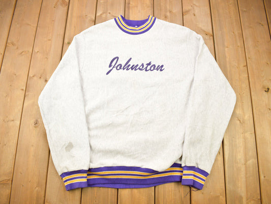 Vintage 1990s Johnston Heavy Weight Crewneck Sweatshirt / 90s Crewneck / Made In USA / Ribbed Sweater / Streetwear / Pioneer Sports INC