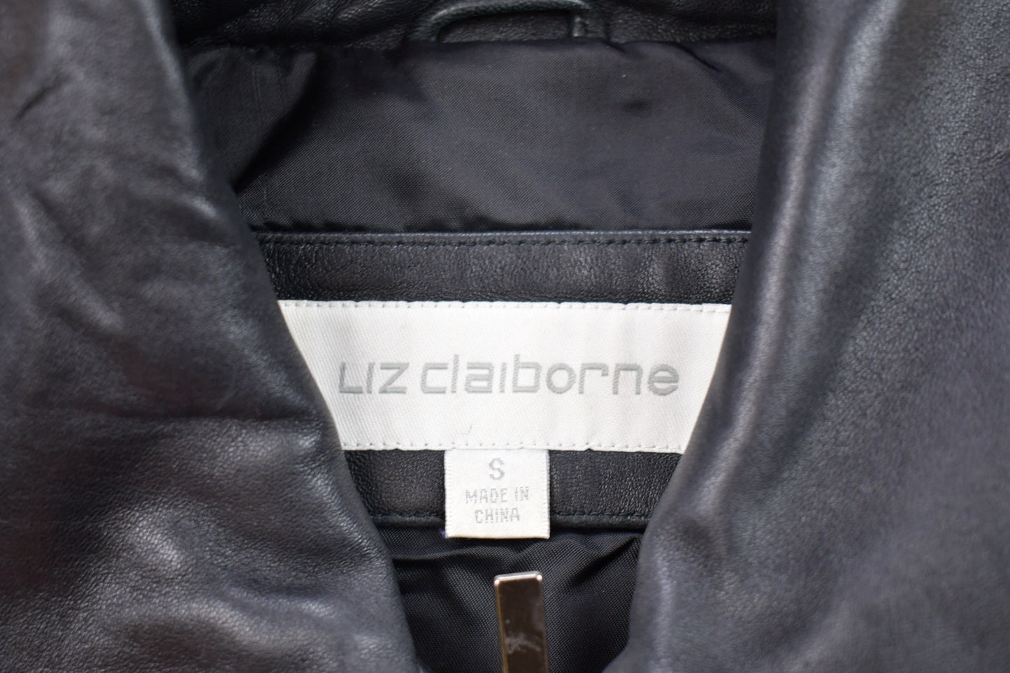 Vintage 1990s Liz Claiborne Leather Varsity Jacket / Fall Outerwear / Leather Coat / Winter Outerwear / Streetwear Fashion / Suede Jacket