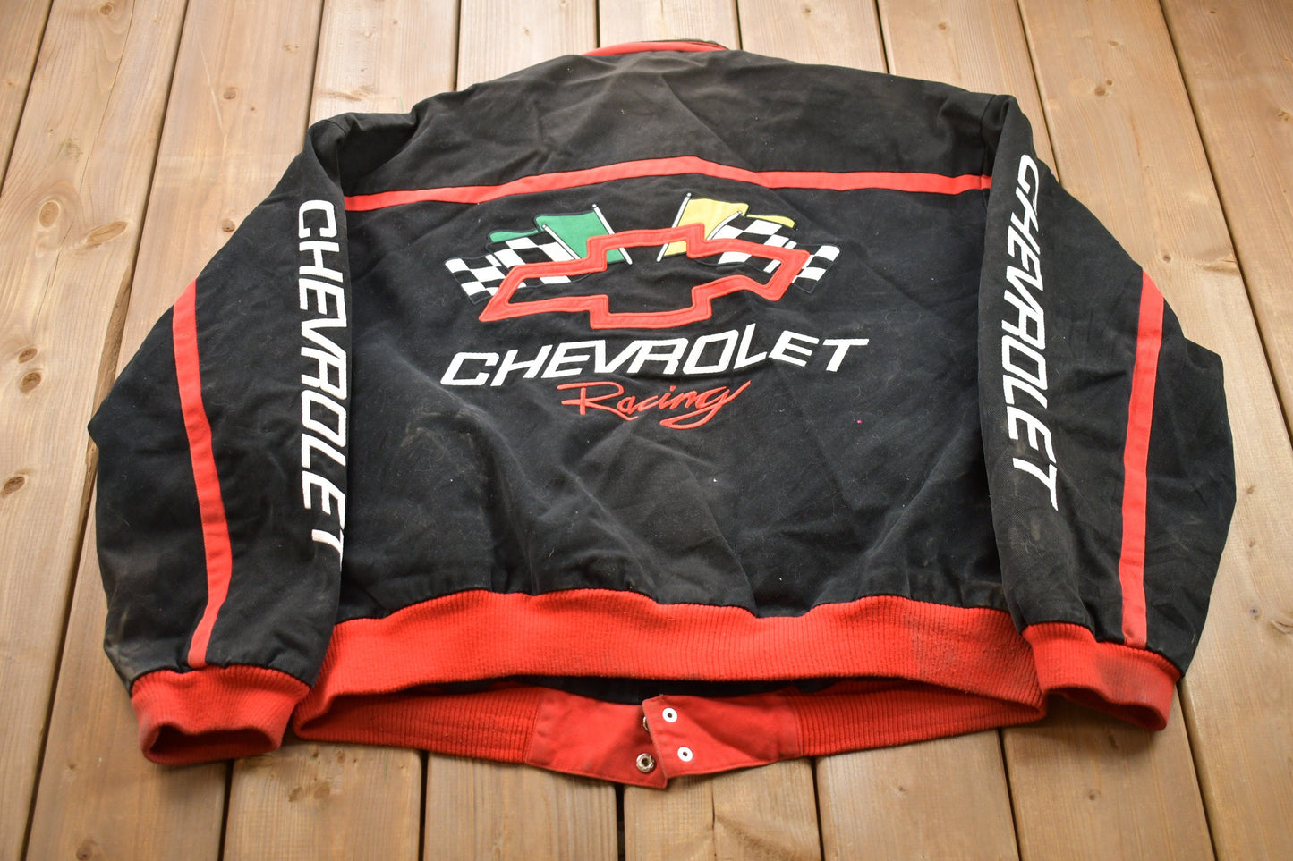 Vintage 1980s Chevrolet Team Embroidered Racing Jacket / Athleisure Sportswear / Streetwear Fashion / Automotive Apparel / 80s Chevy Jacket