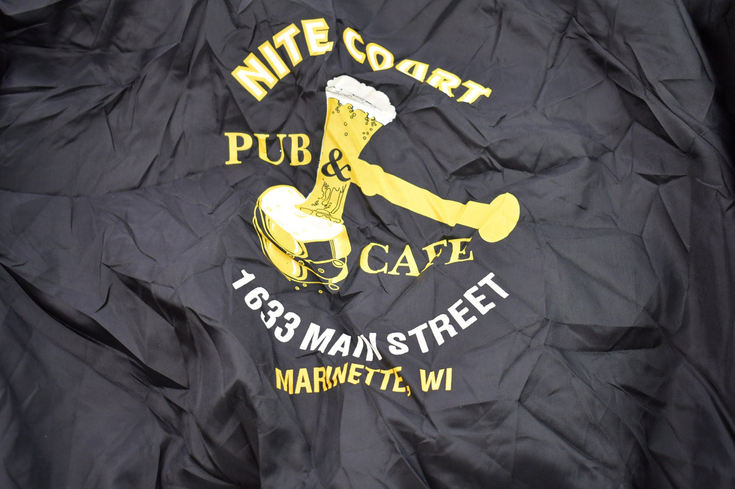 Vintage 1990s West Arc Nite Court Pub & Café Bomber Jacket / Logo / Athletic Spring Summer Sportswear / Streetwear / Athleisure /Made In USA