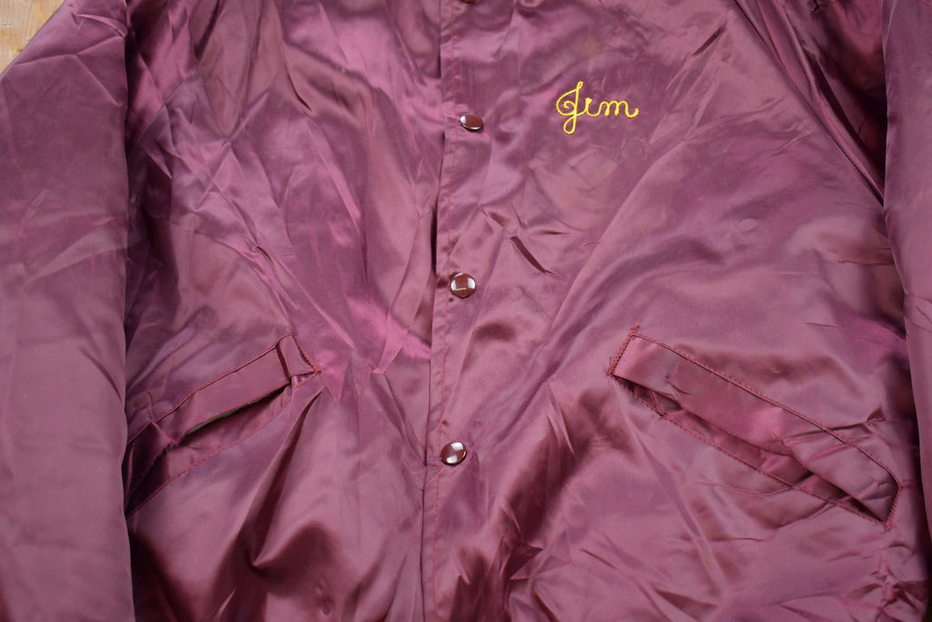 Vintage 1990s King Louie North Eastern Bassers Satin Bomber Jacket