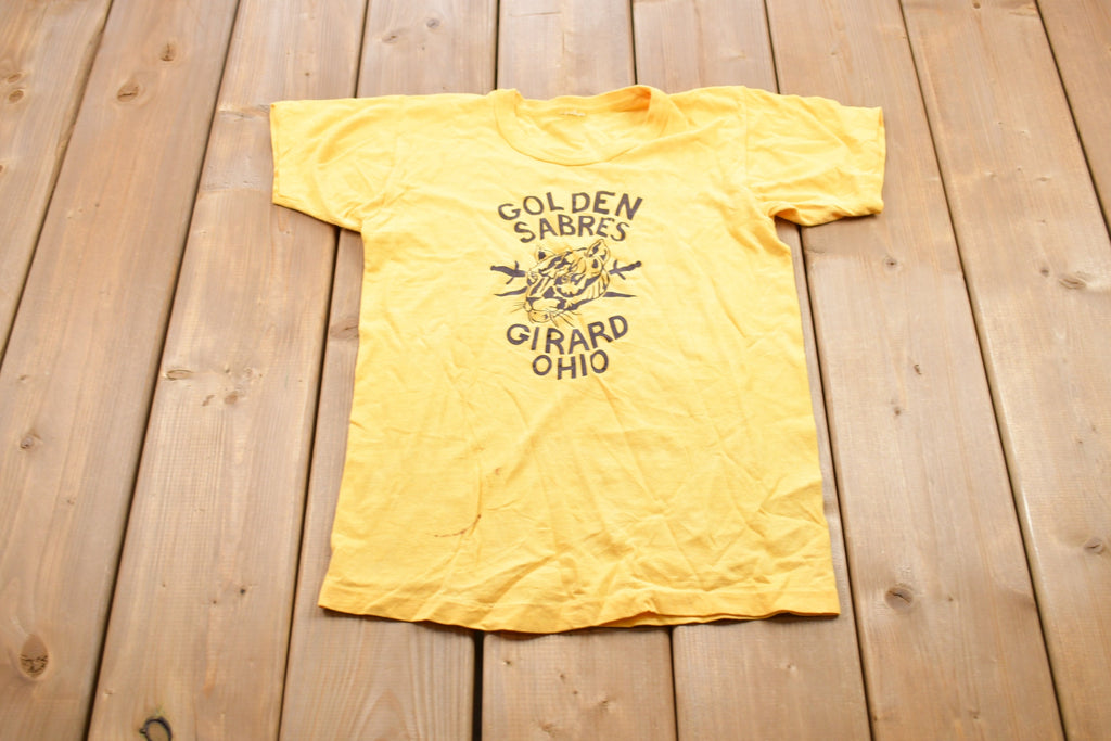 Vintage 1980s Golden Sabres Girard Ohio  T-Shirt