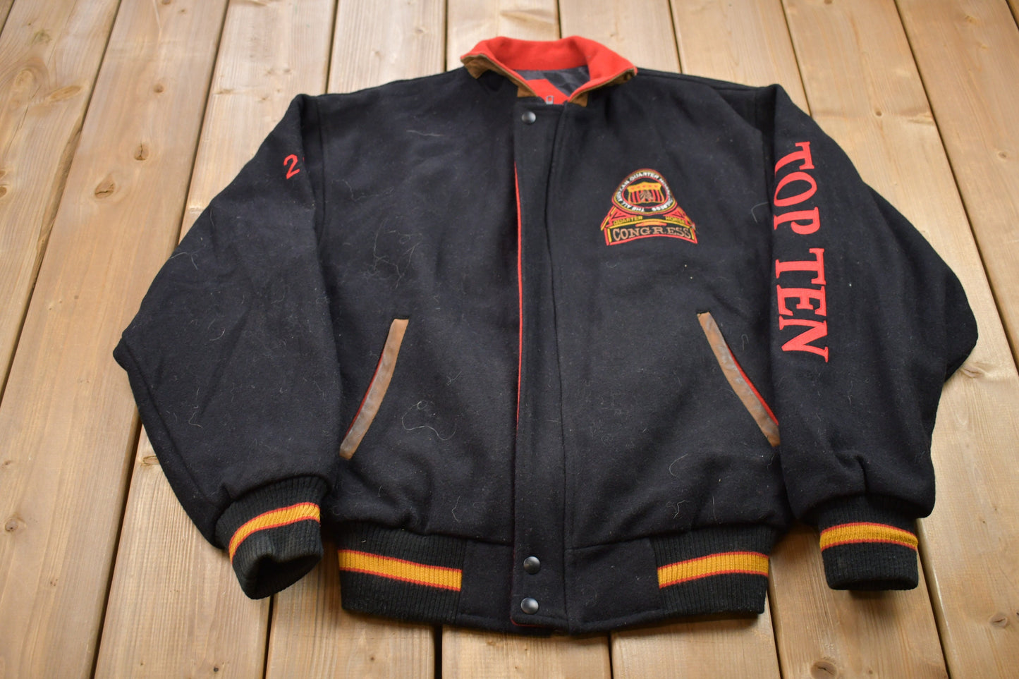 Vintage 2000 Quarter Horse Congress Top Ten Embroidered Wool Jacket / Wool Jacket  / Vintage 90s Jacket / Outdoor / Winter