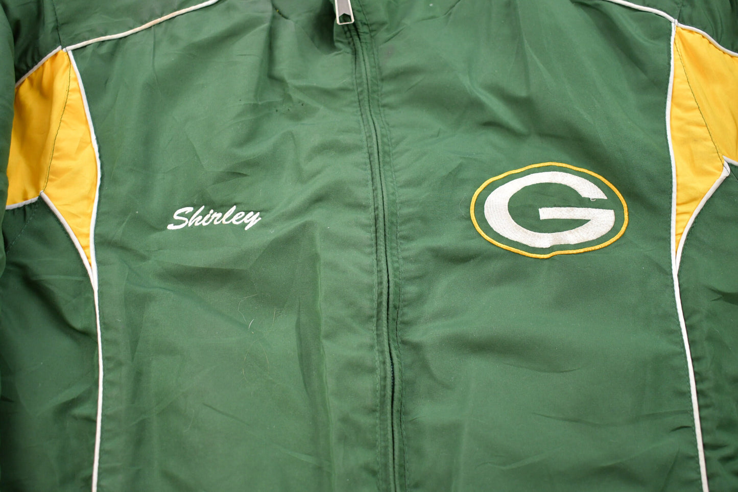 Vintage 1990s Green Bay Packers Embroidered Windbreaker Jacket / Team Logo / Athletic Spring Summer Sportswear / Streetwear / Athleisure