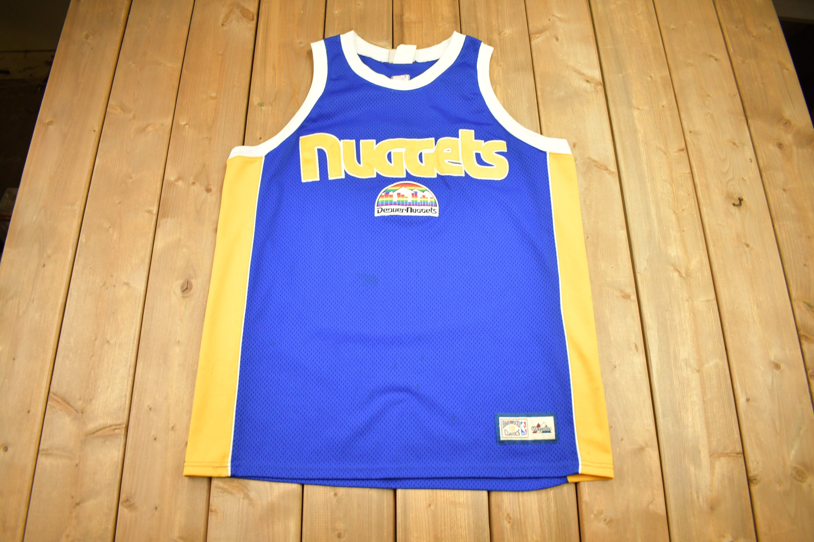 Vintage 1990s Denver Nuggets Hardwood Classics NBA Basketball Jersey