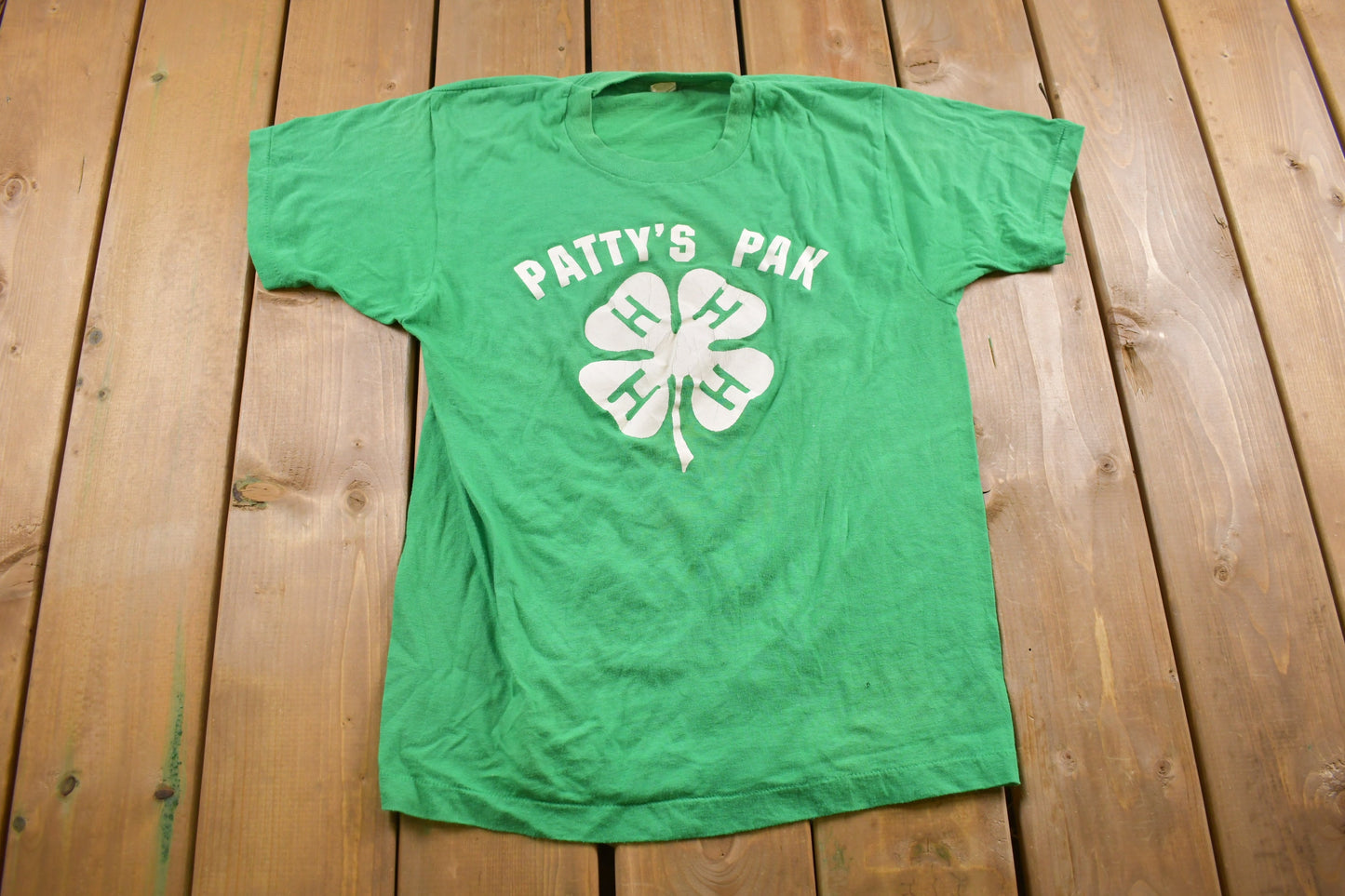 Vintage 1980s Patty's Pak Clover Graphic T Shirt / Vintage T Shirt / Streetwear / Graphic Tee / Single Stitch / Made In USA