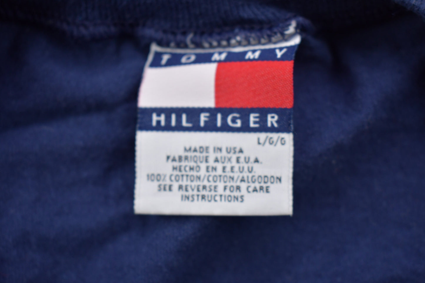 Vintage 1990s Tommy Hilfiger Long Sleeve Shirt / Made in USA / 90s Crewneck / Athleisure / Streetwear