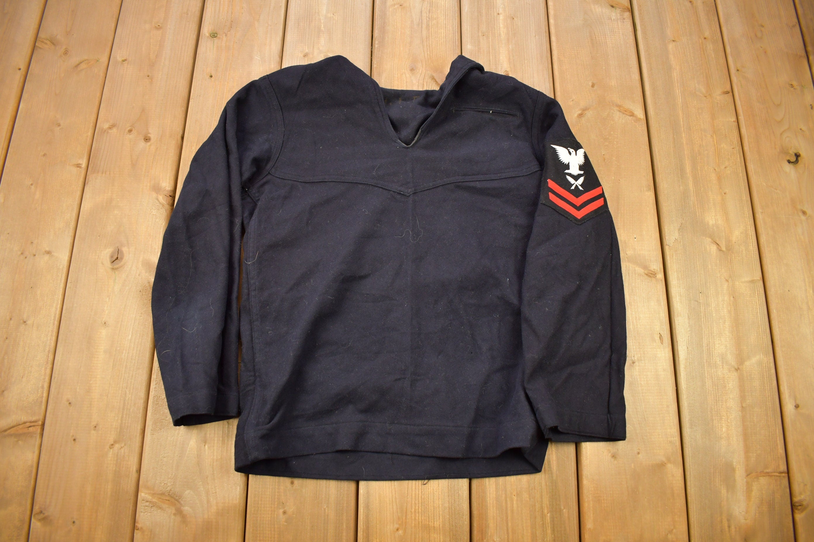 Vintage 1940s WWll Naval  Clothing Factory Wool Sweater