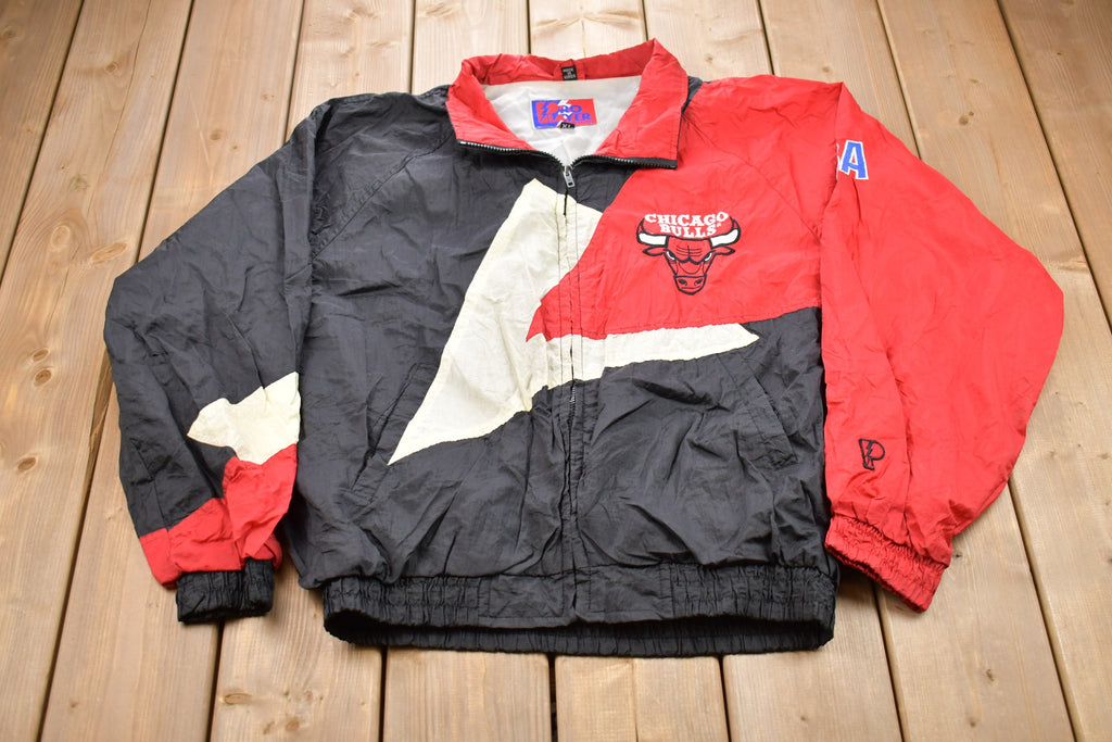 Vintage 1990s Chicago Bulls NBA Pro Player Abstract Windbreaker Jacket
