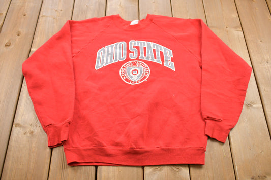 Vintage 1980s University of Ohio State Buckeyes Graphic Collegiate Crewneck / Fruit Of The Loom / NCAA Sweatshirt / Sportswear / Americana