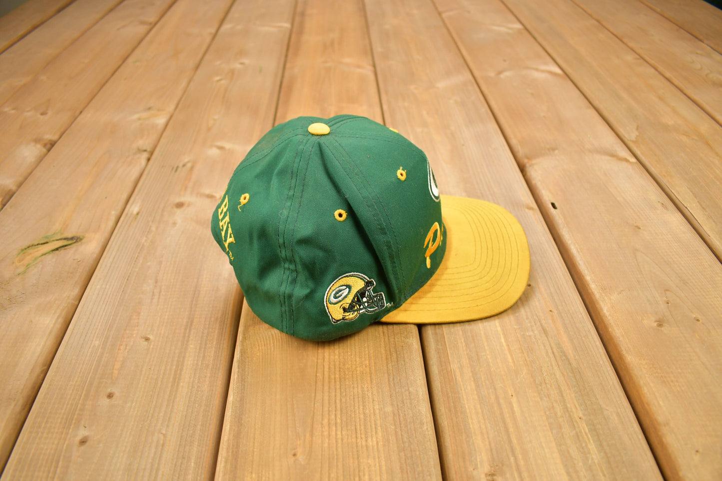 Vintage 1990s Green Bay Packers NFL Distressed Snap Back Hat / OSFA / 90s Snap Back / Vintage Hat / Embroidered