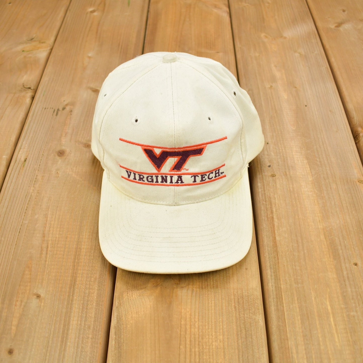 Vintage 1990s Virginia Tech University The Game Snap Back Hat / OSFA / 90s Snap Back / Vintage Hat / Embroidered