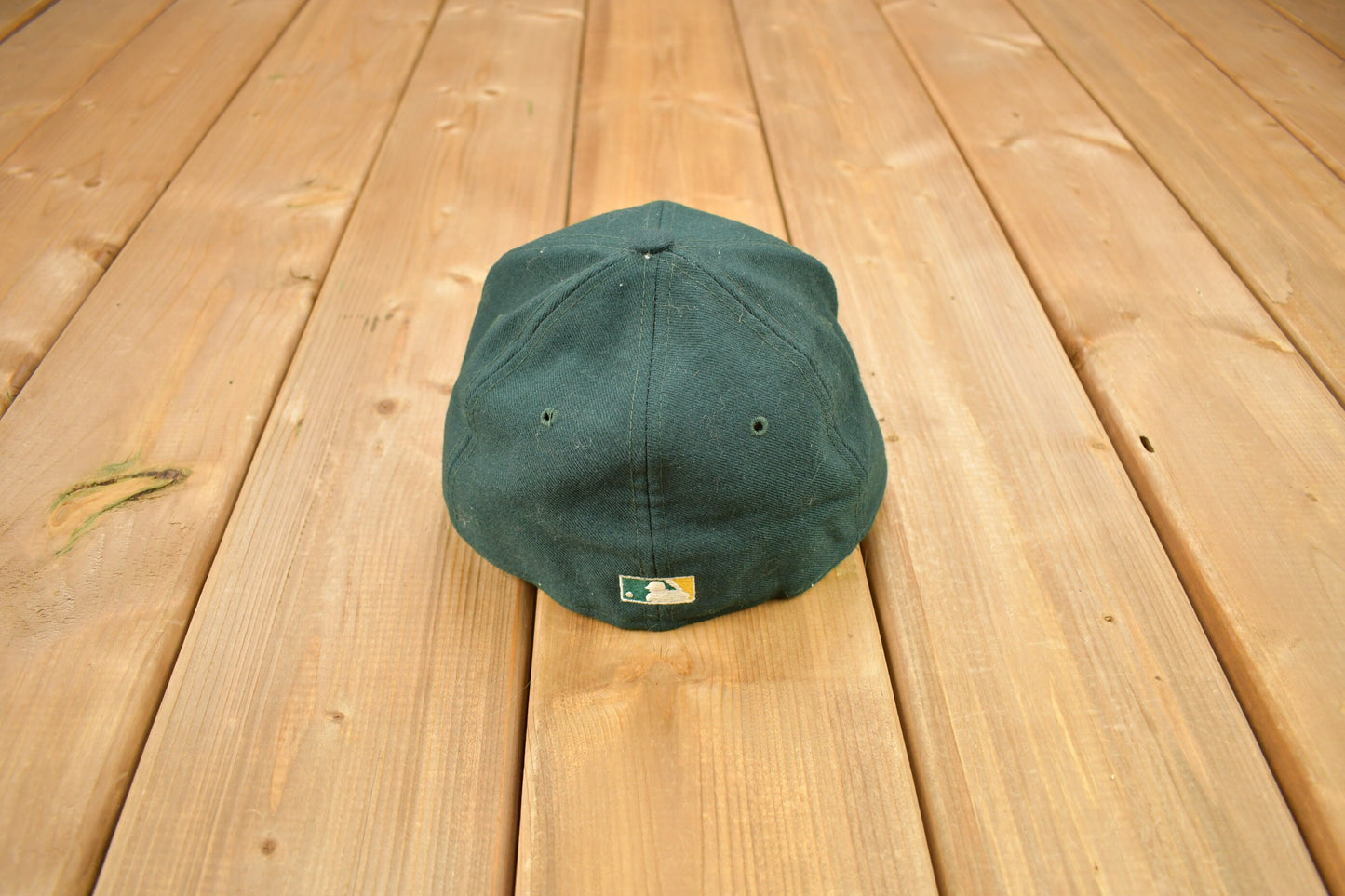 Vintage 1990s Oakland Athletics New Era 59/50 Wool Fitted Hat Size 7 / Made In USA / Vintage Fitted / Embroidered / Oakland A's