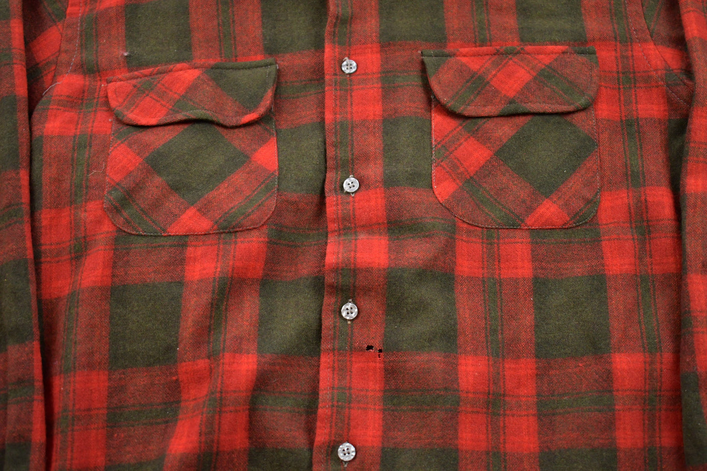 Vintage 1980s Atkinson Button Up Shirt / 1980s Button Up / Vintage Flannel / Plaid Flannel / Casual Shirt / Formal Shirt