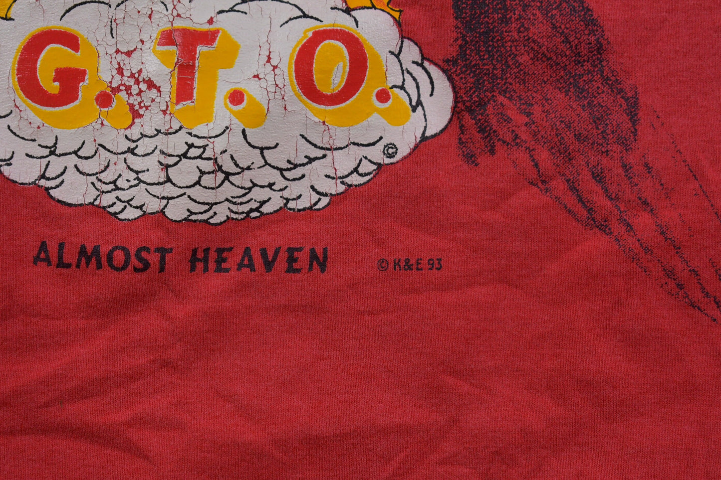 Vintage 1993 GTO Heaven Graphic T-Shirt / Streetwear / Retro Style / Single Stitch / Made In USA / 90s Graphic Tee