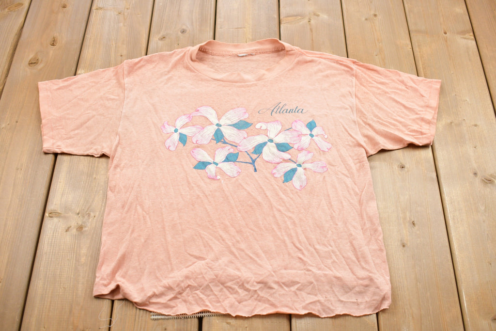 Vintage 1980s Atlanta Floral Graphic T-Shirt