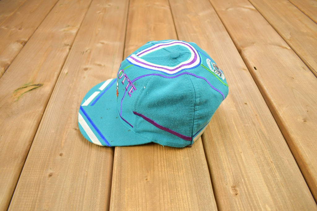 Vintage 1990s Charlotte Hornets NBA TEI Big Logo Snap Back Hat