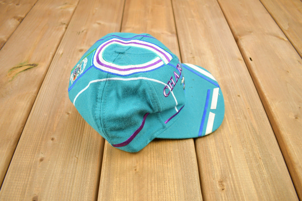 Vintage 1990s Charlotte Hornets NBA TEI Big Logo Snap Back Hat
