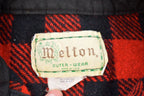 Vintage 1950s Melton Plaid Button Up Shirt