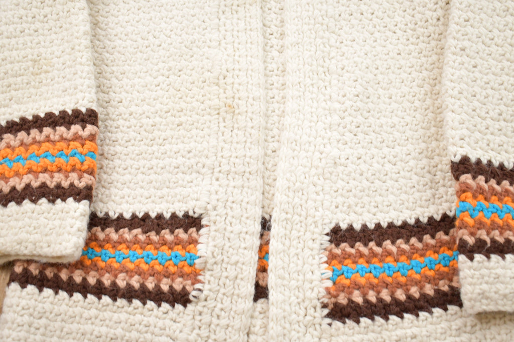 Vintage 1970s Knitted Cardigan Sweater