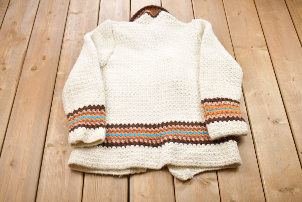 Vintage 1970s Knitted Cardigan Sweater