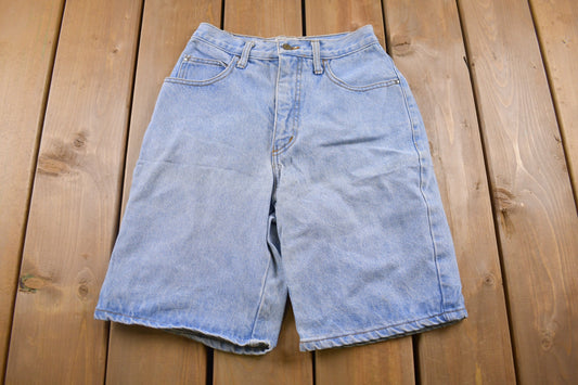 Vintage 1990s Arizona Blue Light Wash Jean Shorts 24 x 9 / Biker Shorts / 90s Shorts / Streetwear Fashion / Light Wash / Vintage Jeans