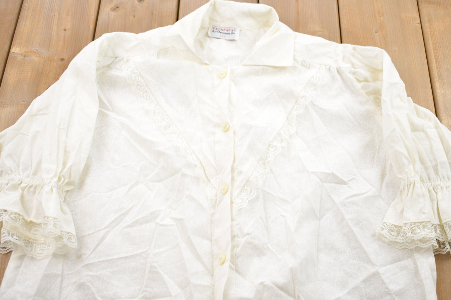 Vintage 1990s Short Sleeve Fringe Button Up Shirt