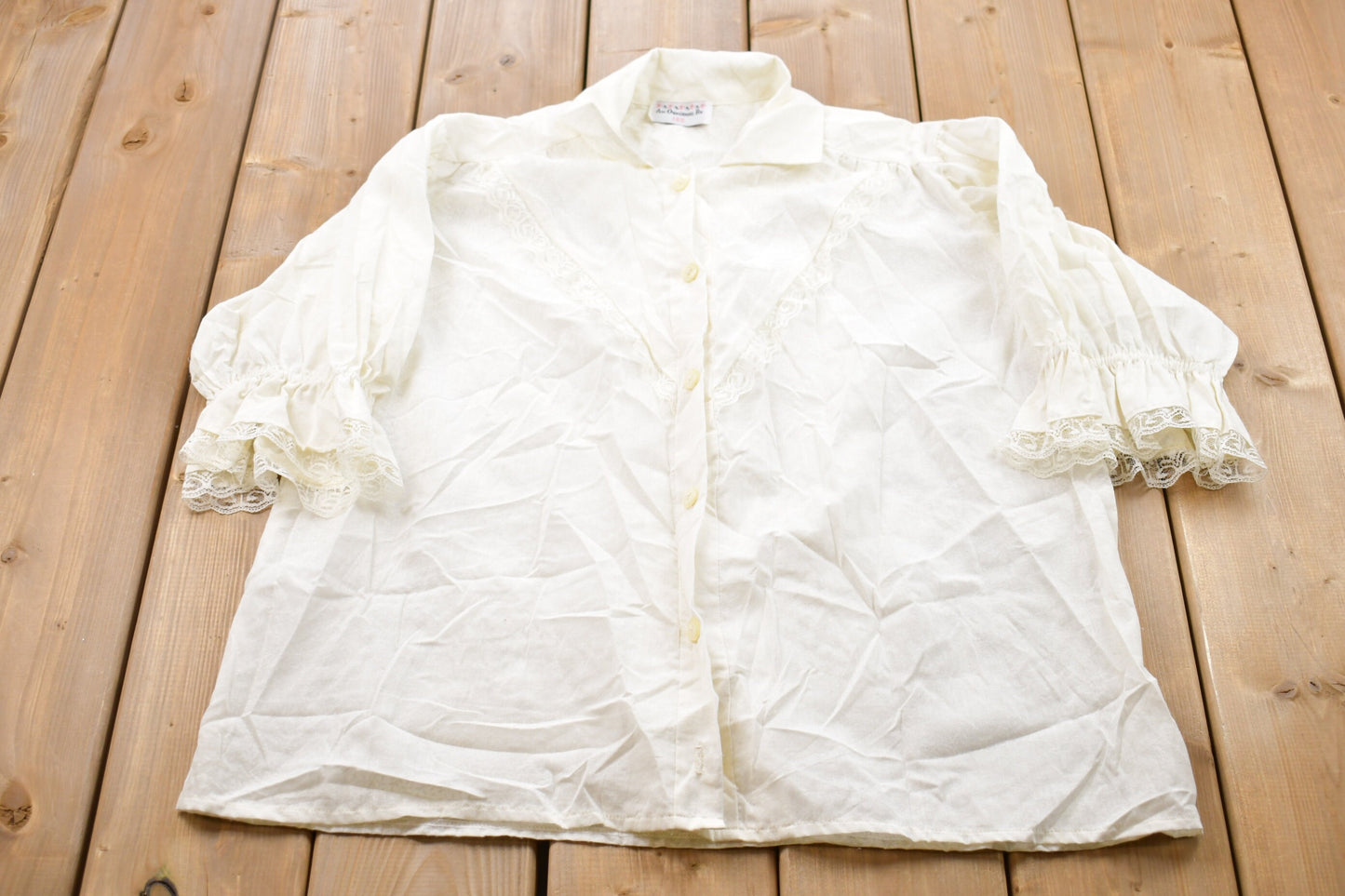 Vintage 1990s Short Sleeve Fringe Button Up Shirt