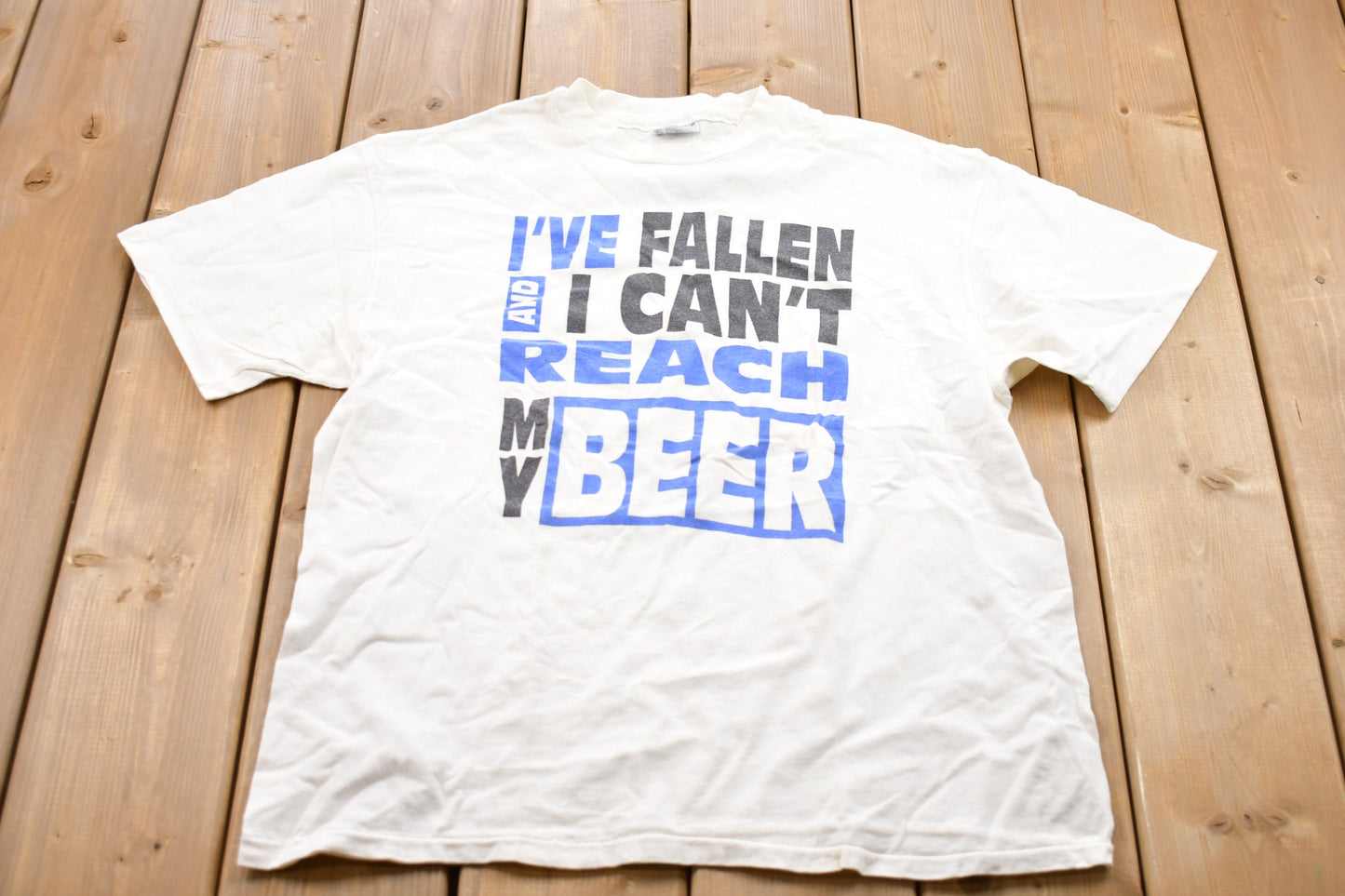 Vintage 1990s Funny Beer Graphic T-Shirt