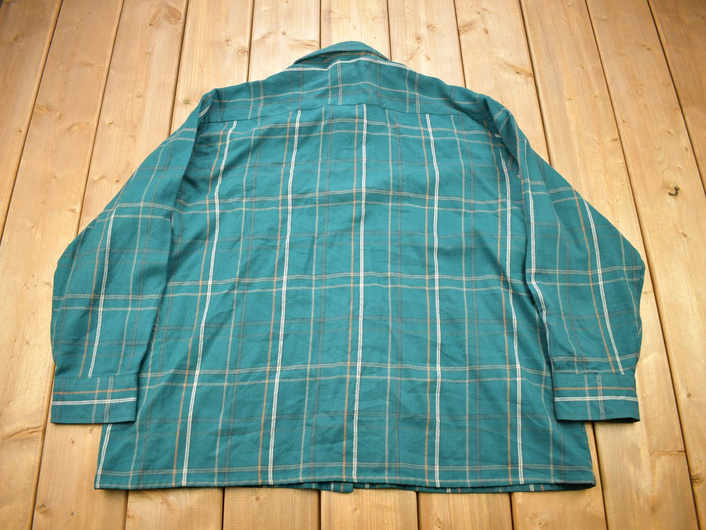 Vintage 1980s Blair Fines Menswear Button Up Flannel Shirt