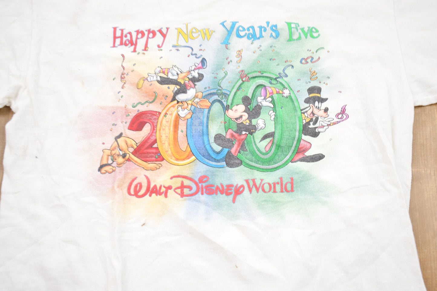 Vintage 2000 Walt Disney World Happy New Years Eve Graphic T-Shirt