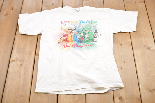 Vintage 2000 Walt Disney World Happy New Years Eve Graphic T-Shirt