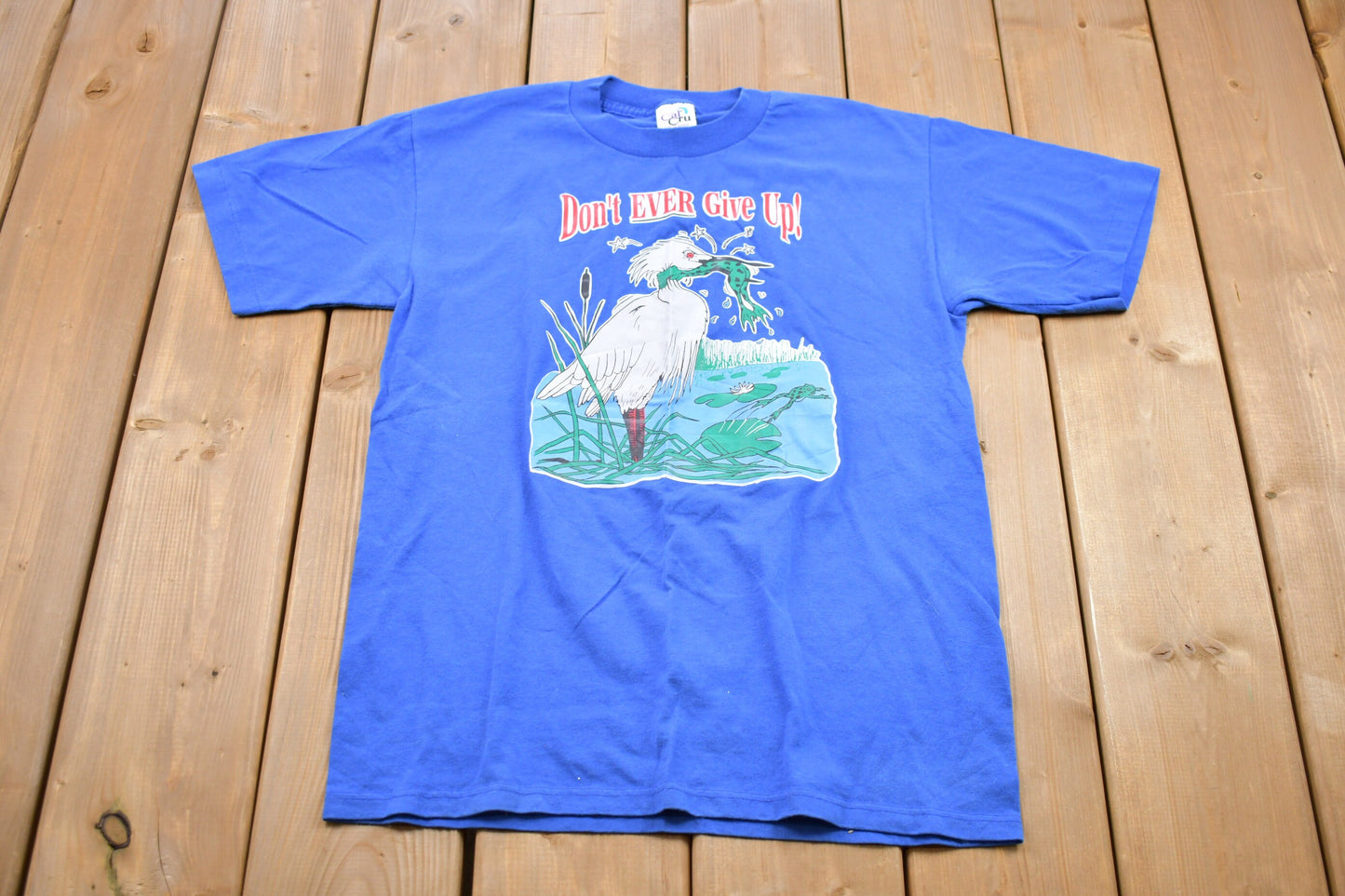 Vintage 1990s Don't Ever Give Up Graphic T-Shirt