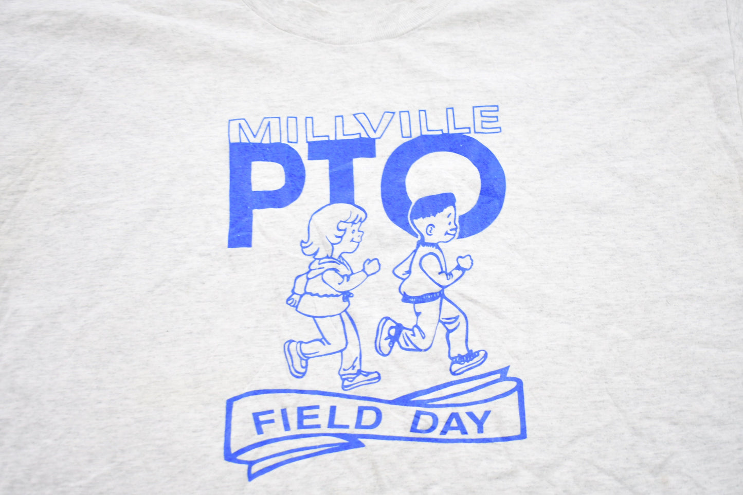 Vintage 1990s Millville Field Day Running Graphic T-Shirt