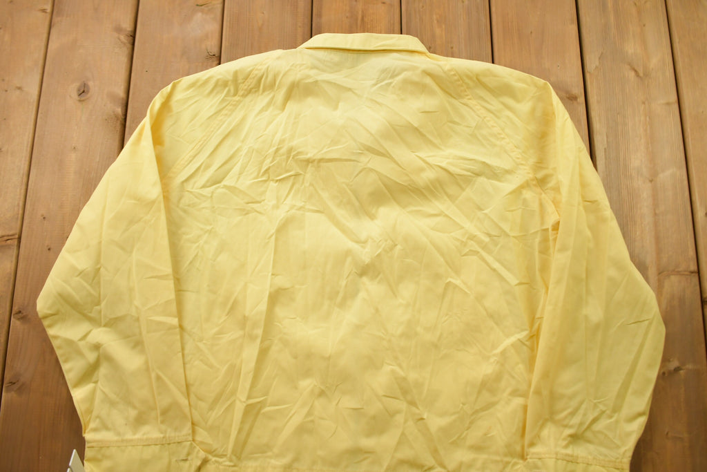 Vintage 1970s VIP Sportswear Blank Yellow Windbreaker Jacket