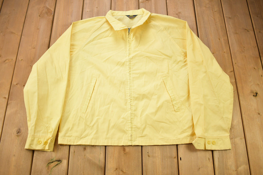 Vintage 1970s VIP Sportswear Blank Yellow Windbreaker Jacket