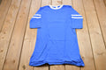 Vintage 1970s Blue Striped T-Shirt Dress