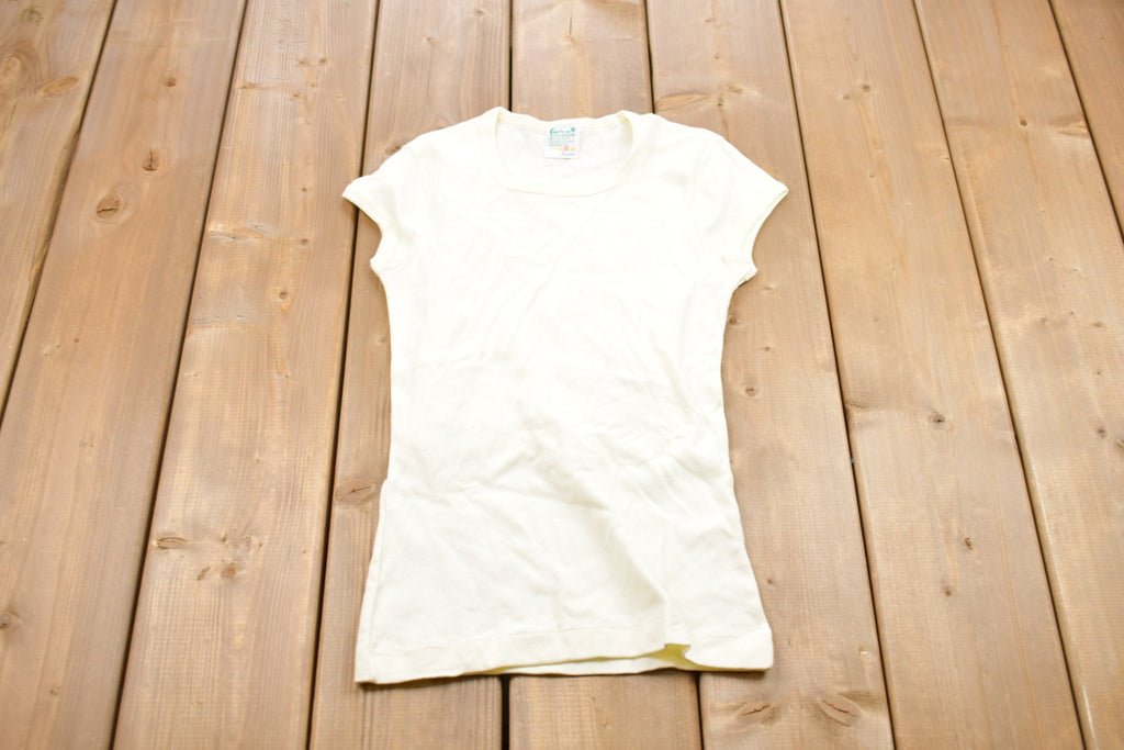 Vintage 1970s Basic Beige T-Shirt